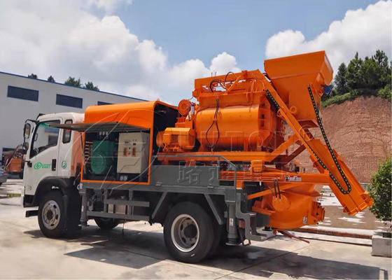 truck mounted concrete mixing pump